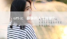 GPT-3： 最强的人工智能？