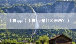 手机apps（手机App是什么东西？）
