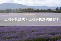 运动手机游戏（运动手机游戏推荐）