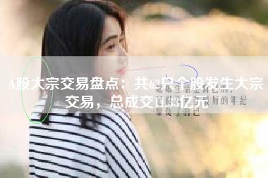 A股大宗交易盘点:共62只个股发生大宗交易,总成交11.33亿元 A股大宗交易盘点:共62只个股发生大宗交易,总成交11.33亿元